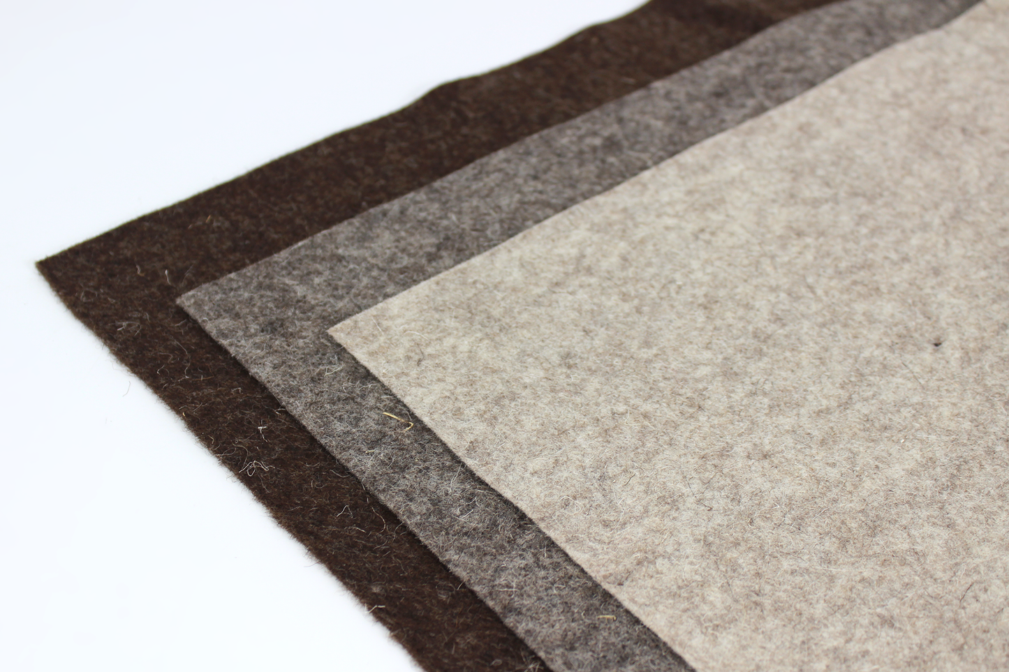 Bündel Wollfilz 1 mm, 3 Stück je 100 x 50 cm