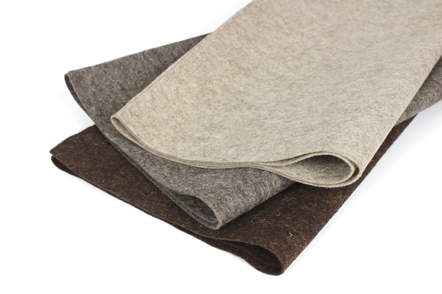 Bündel Wollfilz 1 mm, 3 Stück je 100 x 50 cm
