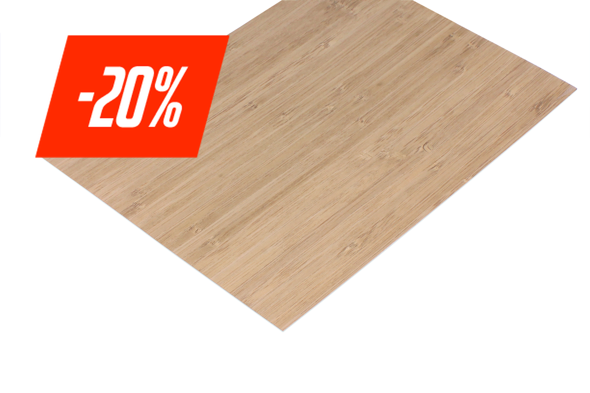 Bamboe multiplex 0.5 mm FSC 100% caramel - Lasersheets - sale 20%