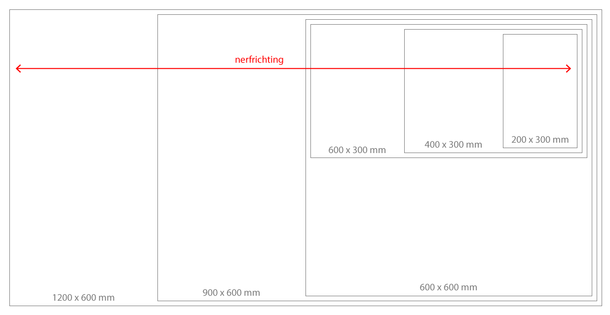 Formaten en nerfrichting bij Lasersheets