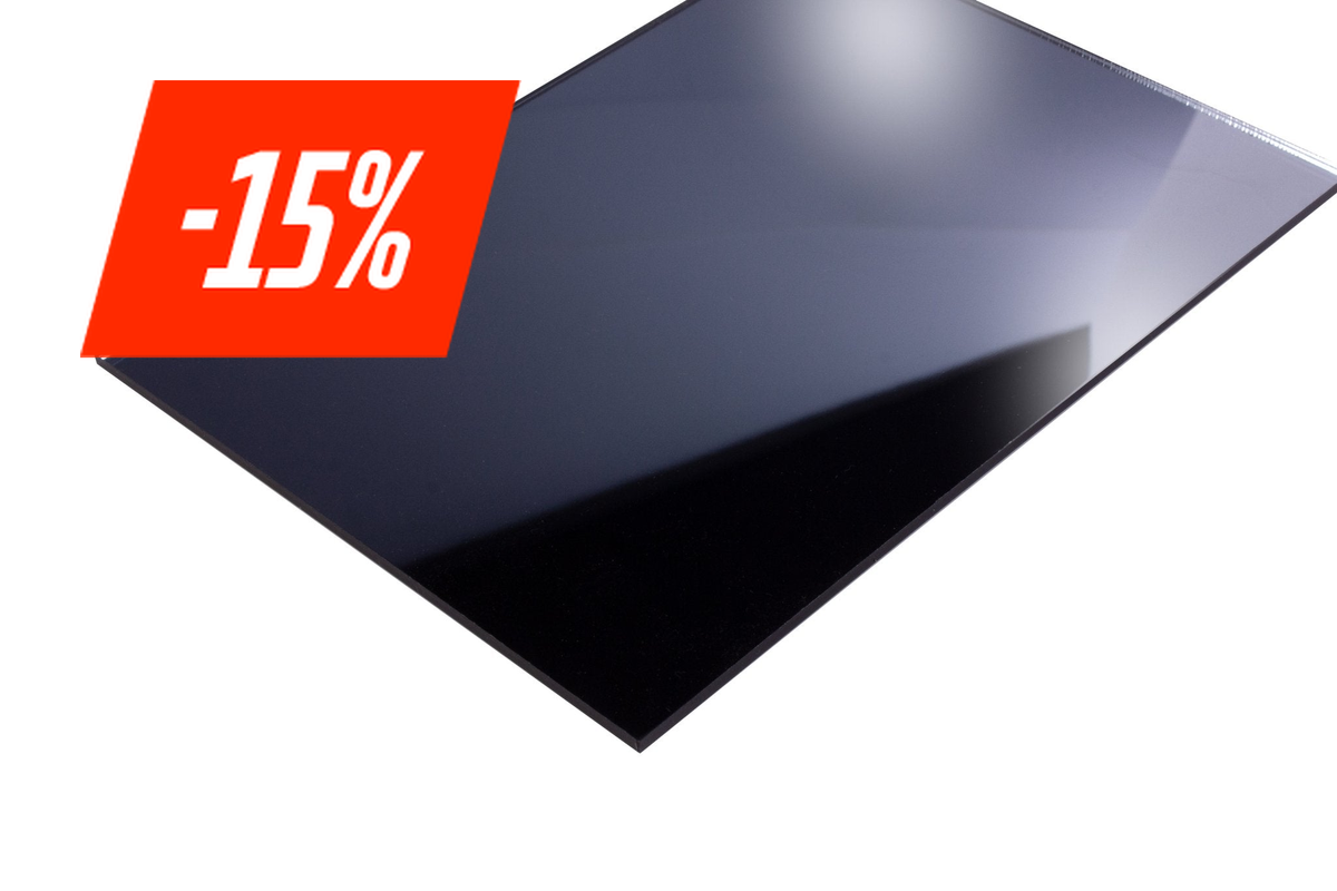 Spiegel-acrylaat 3.0 mm antraciet - Lasersheets - sale 15%
