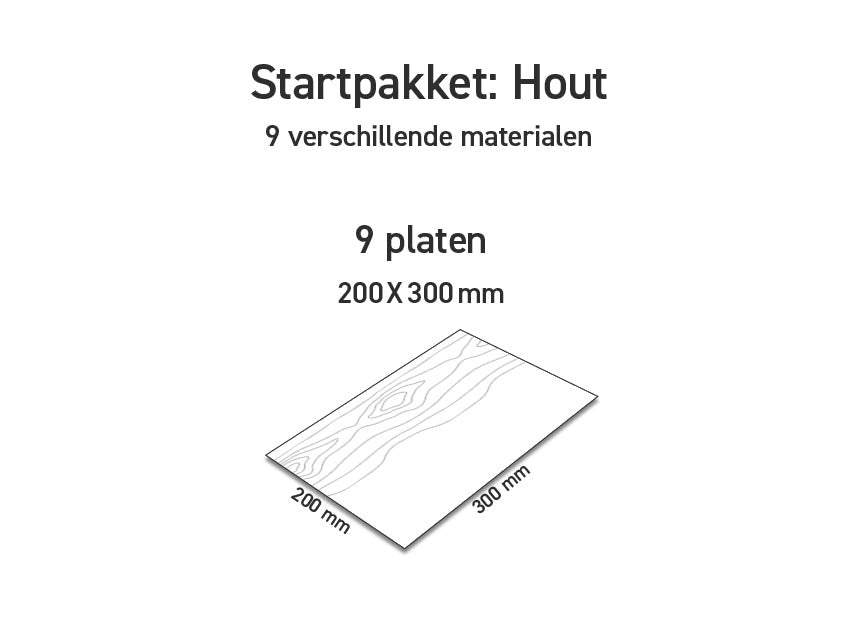 Startpakket: Hout - Lasersheets